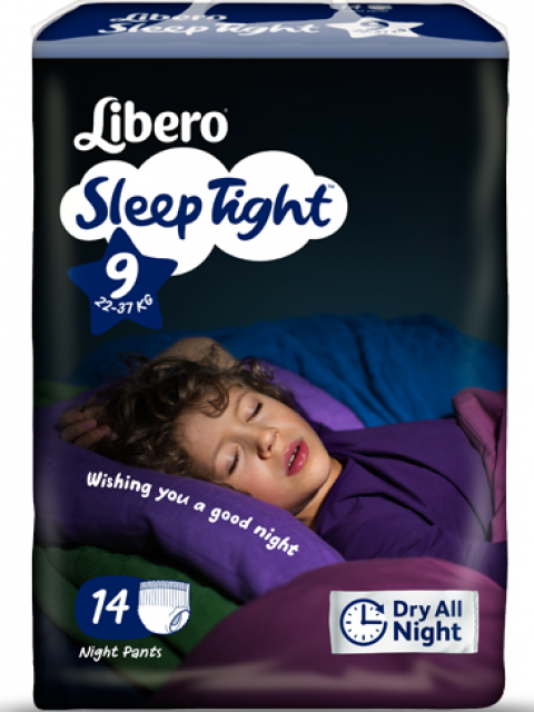 <p>Tena - Libero Sleep Tight 9.</p><div>
<h5>Materassino super assorbente che mantiene la pelle del bambino asciutta per tutta la notte</h5><p>Il materassino assorbente di Libero SleepTight trattiene i liquidi al proprio interno, lontano dalla cute, che rimane asciutta.</p><div>
<h5>Sottile e morbido, come normale biancheria intima</h5><p>Libero SleepTight è un pull-up per la notte che veste come normale biancheria intima.</p><div>
<h5>Design discreto</h5><p>Libero SleepTight ha un design discreto ispirato alla normale biancheria intima.</p><div>
<h5>Sistema di elastici per un elevato comfort</h5><p>Il pull-up per la notte Libero SleepTight è dotato di un morbido sistema di elastici per garantire elevato comfort e vestibilità.</p><div>
<h5>I materiali traspiranti permettono alla cute di respirare e di rimanere asciutta durante le ore notturne</h5><p>Libero SleepTight è rivestito da tessuto non tessuto traspirante che permette alla cute di respirare e di rimanere asciutta durante le ore notturne.</p><div>
<h5>Laterali pretagliati per una semplice rimozione e un veloce smaltimento</h5><p>Libero SleepTight è semplice da rimuovere come una normale mutandina. In alternativa è dotato di laterali pretagliati, che permettono uno smaltimento discreto.</p></div></div></div></div></div></div>